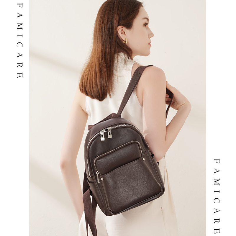Genuine Leather Backpack - Летний модный женский рюкзак большой емкости,