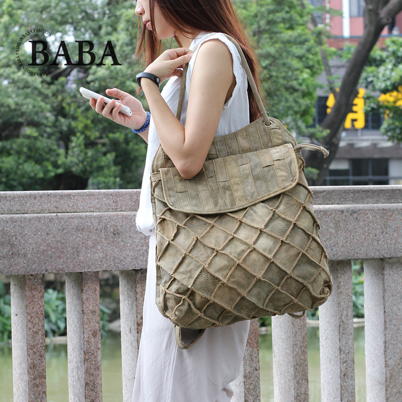 Genuine Leather Backpack - Новый европейский/американский рюкзак, женский многофункциональный кожаный