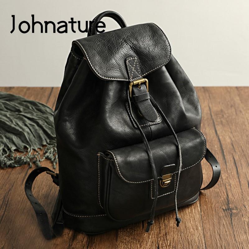 Genuine Leather Backpack - Рюкзак Johnature из натуральной коровьей кожи