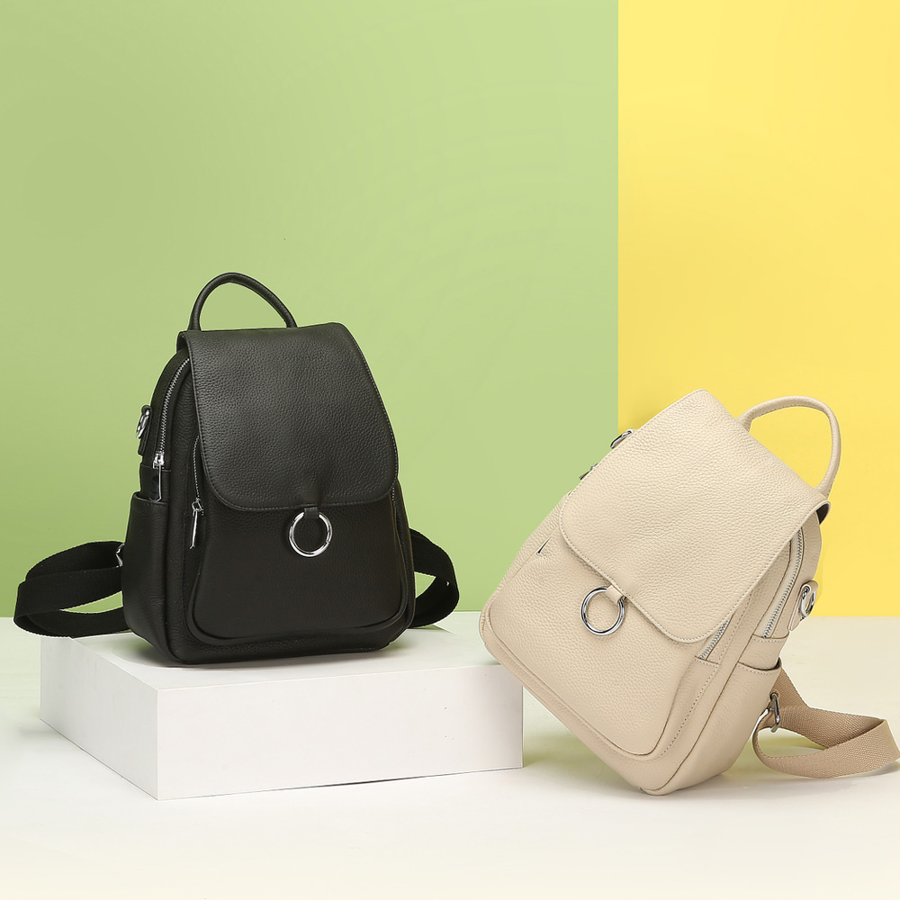 Новый модный женский рюкзак Ze – обзор и цена Genuine Leather Backpack