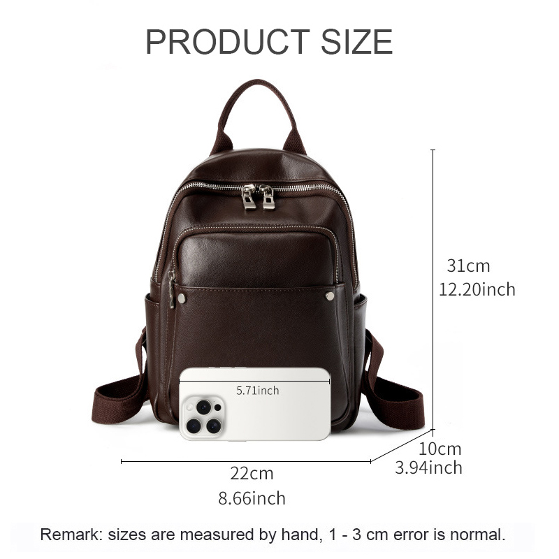 Летний модный женский рюкзак б – обзор и цена Genuine Leather Backpack