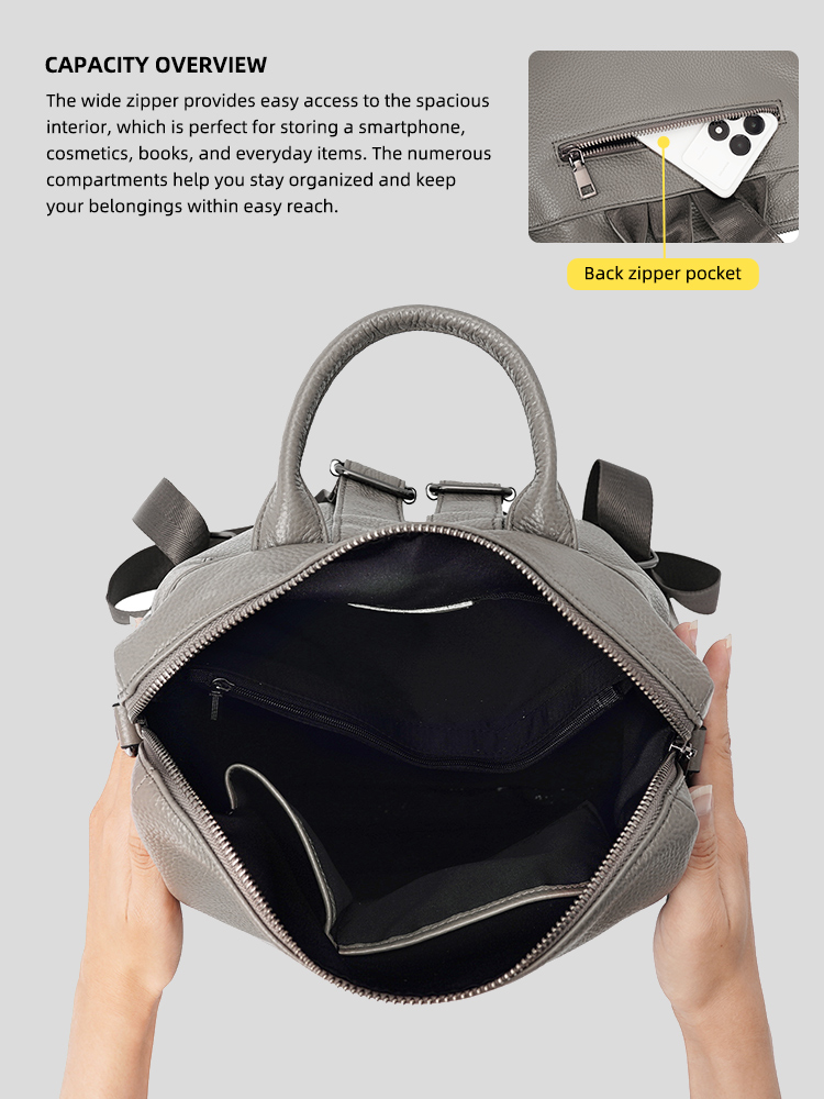 Рюкзак Zency Premium из натура – обзор и цена Genuine Leather Backpack