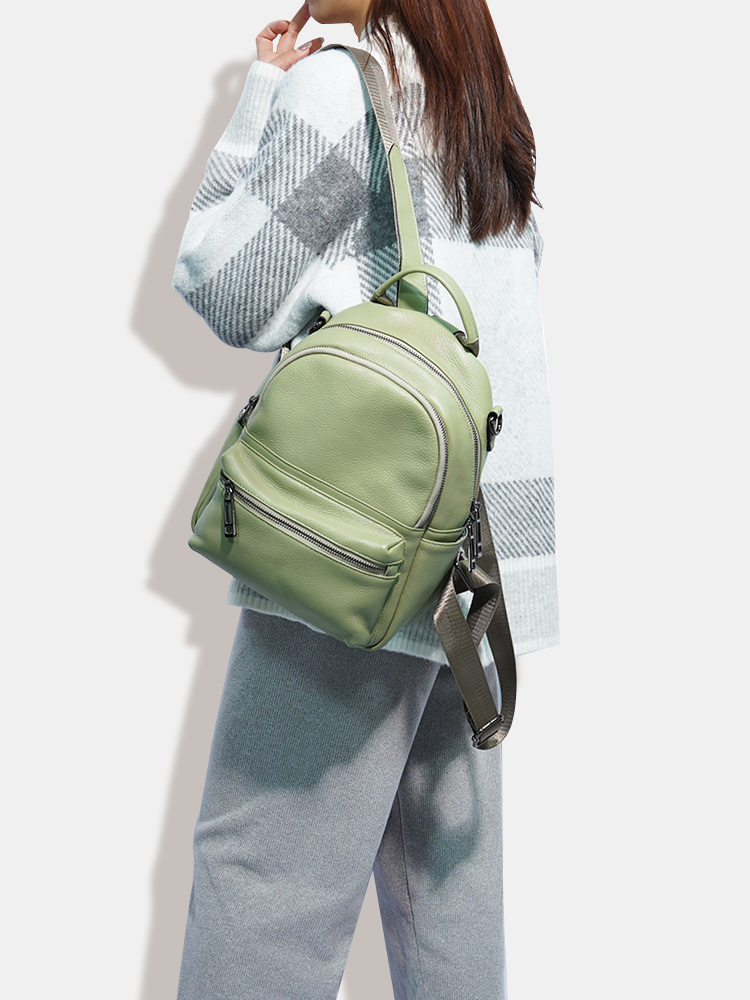 Рюкзак Zency женский кожаный,  – обзор и цена Genuine Leather Backpack