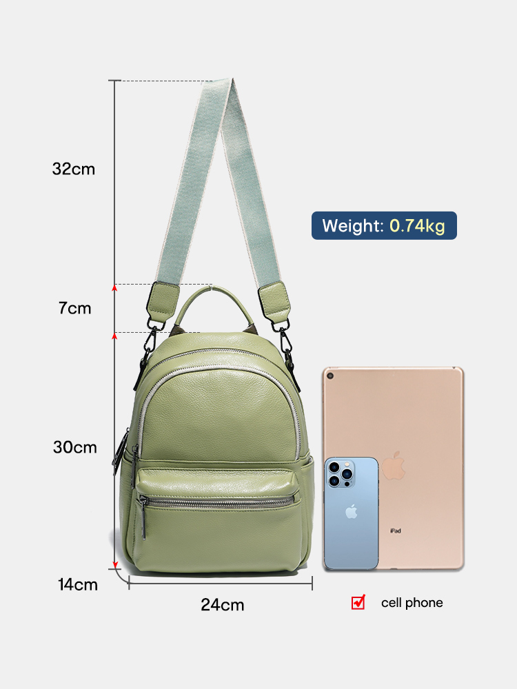 Рюкзак Zency женский кожаный,  – обзор и цена Genuine Leather Backpack