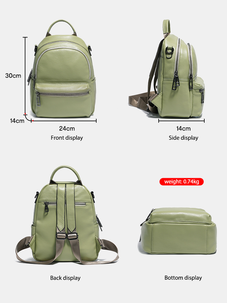 Рюкзак Zency женский кожаный,  – обзор и цена Genuine Leather Backpack