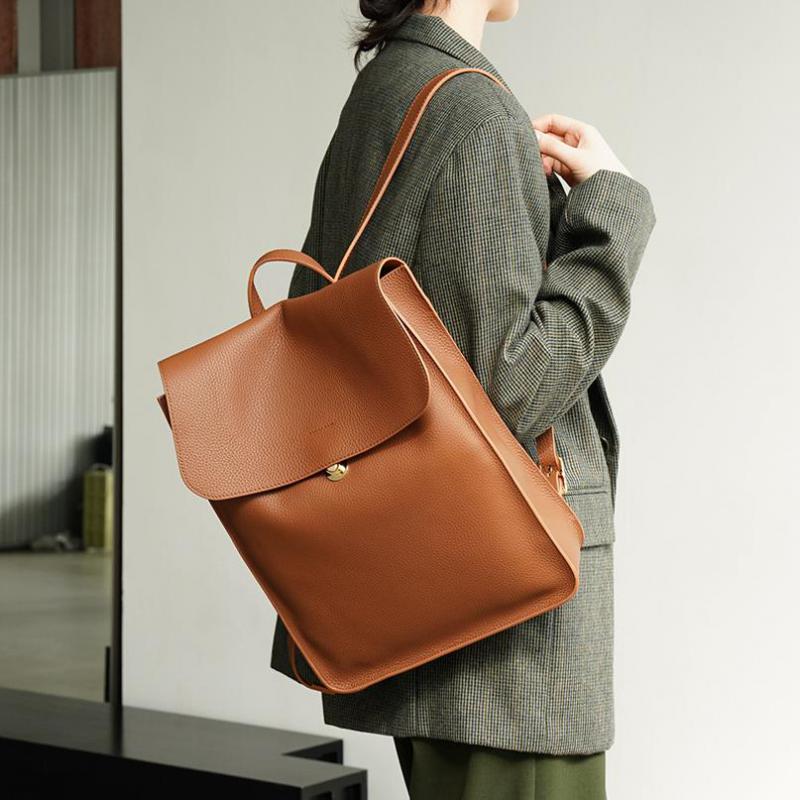 2025 Новый рюкзак из воловьей  – обзор и цена Genuine Leather Backpack