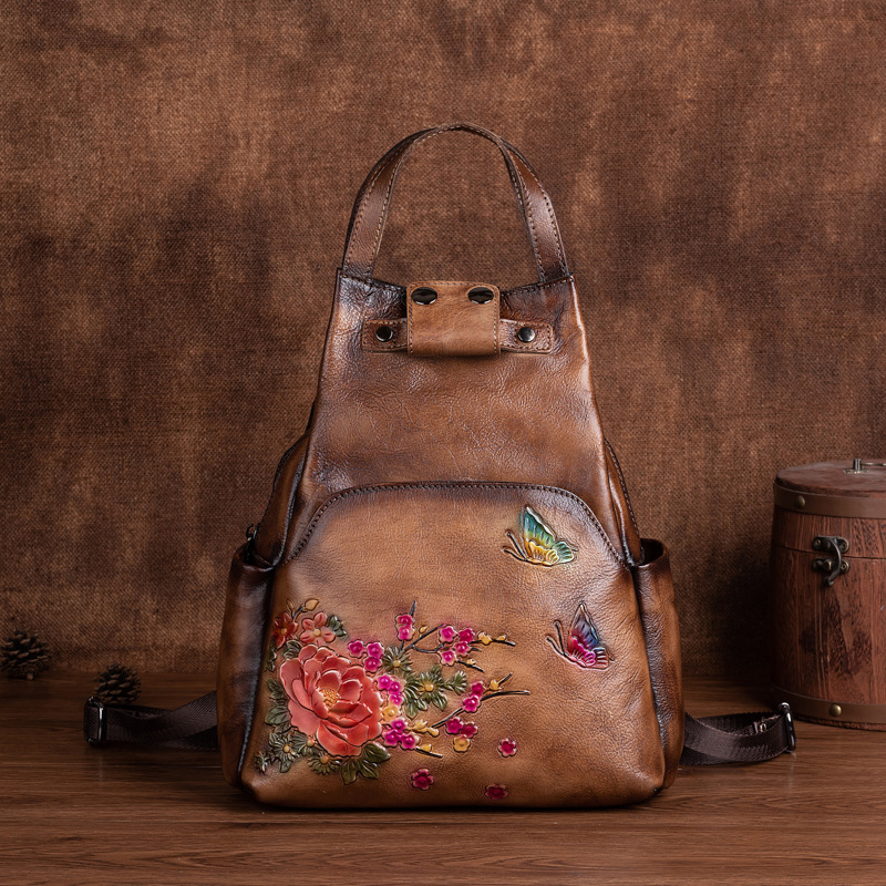 Рюкзак Johnature из натурально – обзор и цена Genuine Leather Backpack
