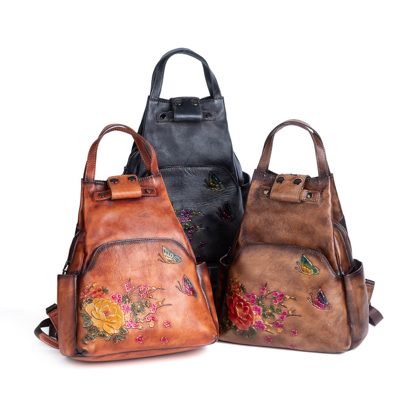 Рюкзак Johnature из натурально – обзор и цена Genuine Leather Backpack