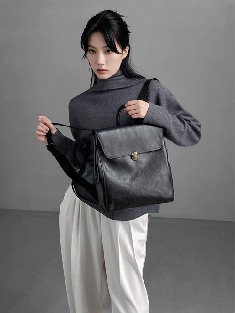 Роскошный брендовый рюкзак из  – обзор и цена Genuine Leather Backpack