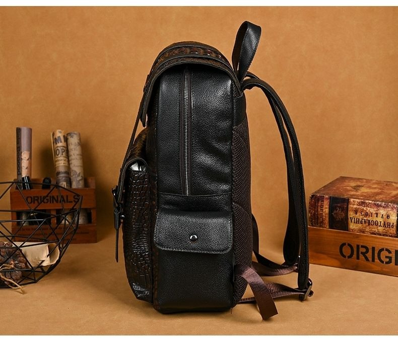 Новый модный мужской рюкзак из – обзор и цена Genuine Leather Backpack