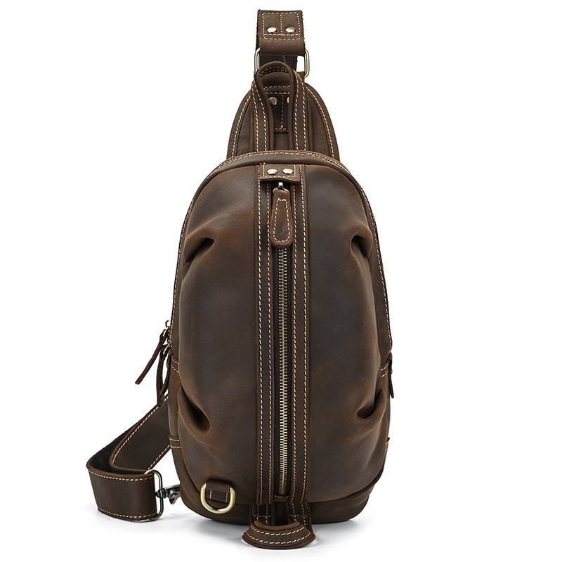 Роскошная нагрудная Сумка-слин – обзор и цена Genuine Leather Backpack